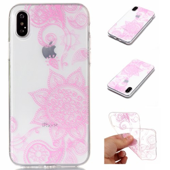 SLIM PROSOJNA ROZA ČIPKA - APPLE IPHONE X / XS