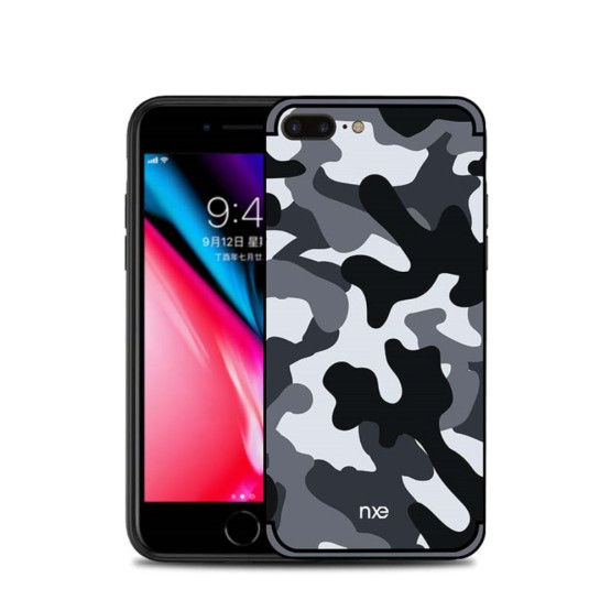 NXE VOJAŠKI VZOREC SIV + POP STOJALO - APPLE IPHONE 7 PLUS / IPHONE 8 PLUS