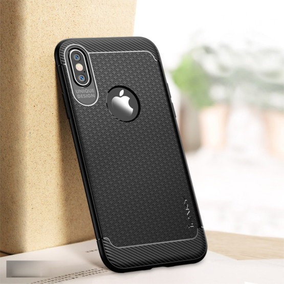 IPAKY ANTI-SHOCK TPU BLACK - APPLE IPHONE X / XS