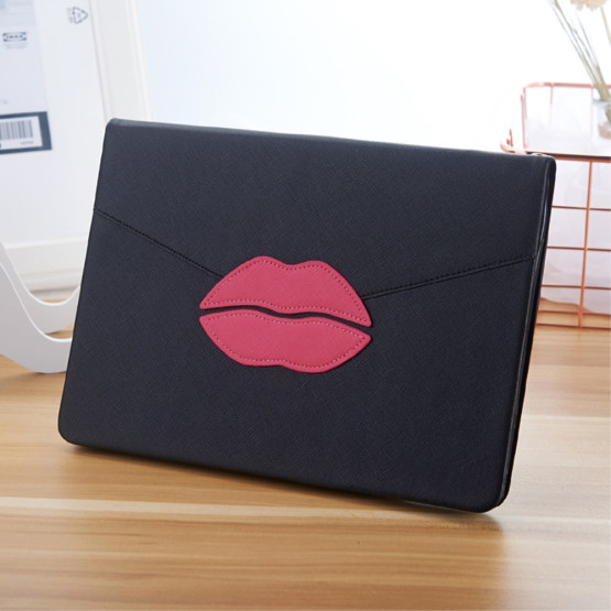 RDEČE USTNICE ČRN ETUI ZA IPAD AIR / IPAD AIR 2 / IPAD 9,7' (2017) / IPAD 9,7' (2018)