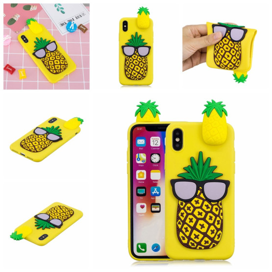 3D CARTOON COOL ANANAS - APPLE IPHONE XR