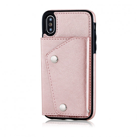 LEATHER LUXURY ROSE GOLD - APPLE IPHONE X / XS