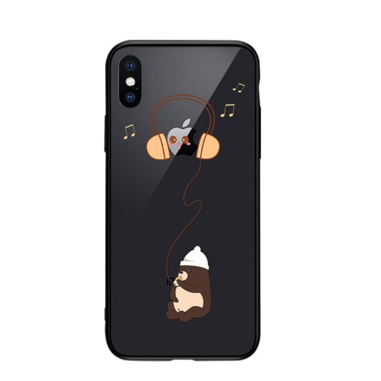 NXE GLASS MUSIC BEAR - APPLE IPHONE XS MAX