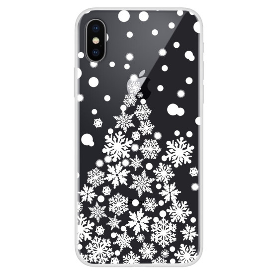 SLIM PROSOJNA SNEŽENA JELKA - APPLE IPHONE X / XS