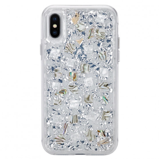 SILVER STYLISH CRYSTALS - APPLE IPHONE XS MAX