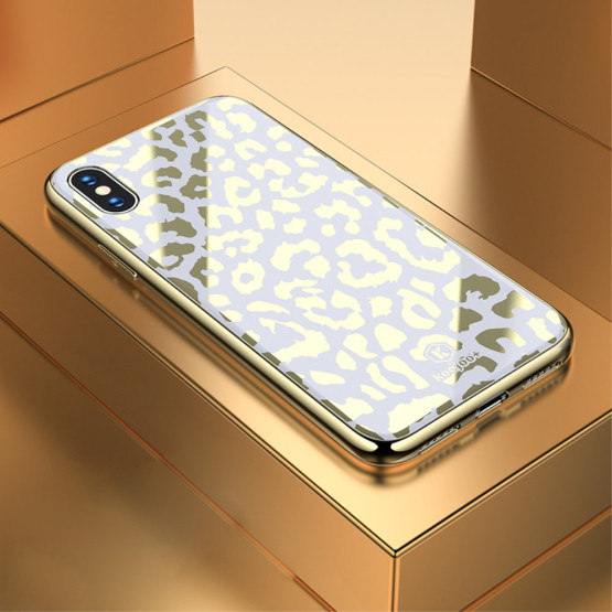 GLASS DIVJI LEOPARD BEL OVITEK ZA APPLE IPHONE XS MAX