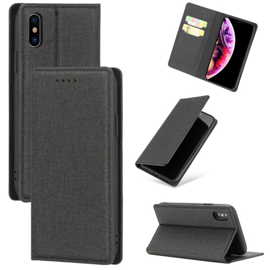 SLIM MAGNETIC JEANS ČRN ETUI ZA APPLE IPHONE XS MAX