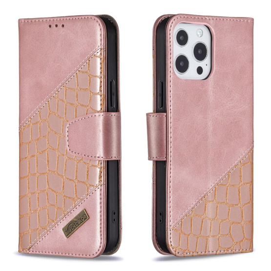 BINFEN CROCODILE ROSE GOLD ETUI ZA IPHONE 13 PRO MAX