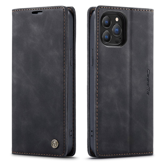 CASEME RETRO AUTO ABSORBED ČRN ETUI ZA APPLE IPHONE 13 PRO MAX