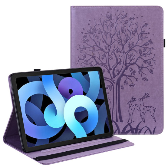 ODTIS DREVESA Z JELENI VIJOLIČEN ETUI ZA APPLE IPAD AIR (2022) / AIR (2020) / IPAD PRO 11' (2022) (2021) (2020) (2018)