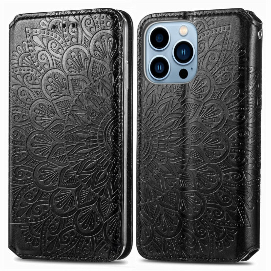 SLIM MANDALA ČRN ETUI ZA APPLE IPHONE 13 PRO MAX