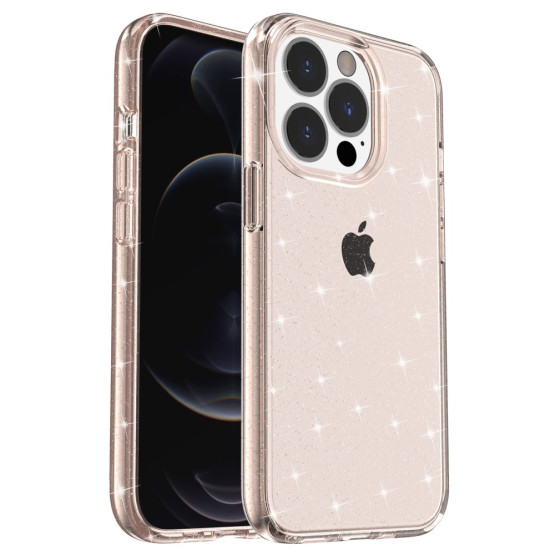 GLITTERY POWDER GOLD OVITEK ZA APPLE IPHONE 14 PRO MAX