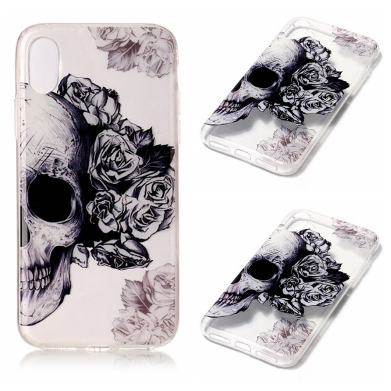 SLIM FLOWER SKULL - APPLE IPHONE X