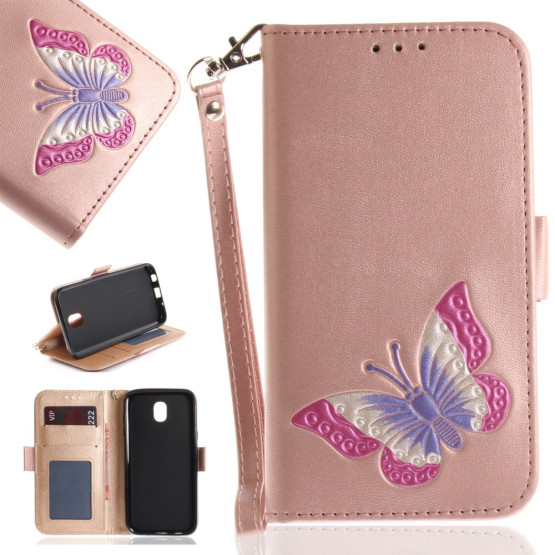 ELEGANTEN METULJ ROSE GOLD - SAMSUNG GALAXY J7 (2017)
