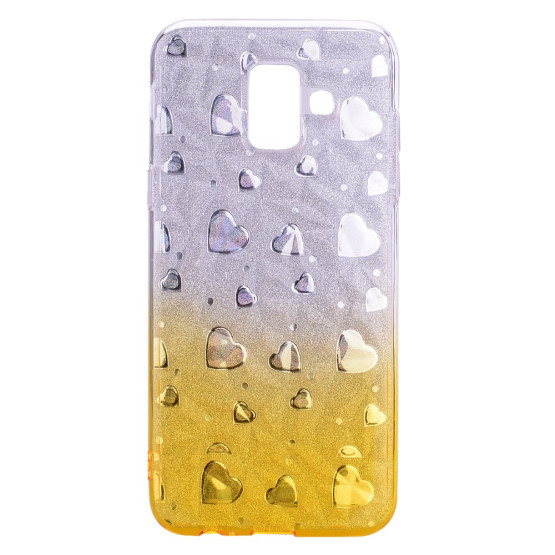 3D SRČKI SREBRO ZLATI - SAMSUNG GALAXY A6 (2018)