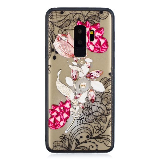 ŽIVAHNA CVETLICA NA ČIPKI - SAMSUNG GALAXY S9 PLUS