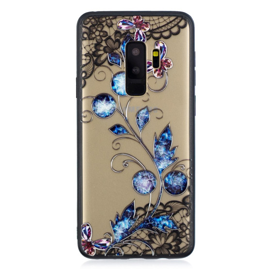 MODRA VZPENJALKA NA ČIPKI - SAMSUNG GALAXY S9 PLUS