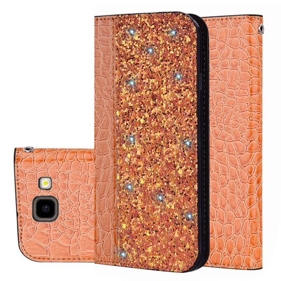 BLEŠČEČ KROKODILJI VZOREC ORANŽEN - SAMSUNG GALAXY J4 PLUS (2018)