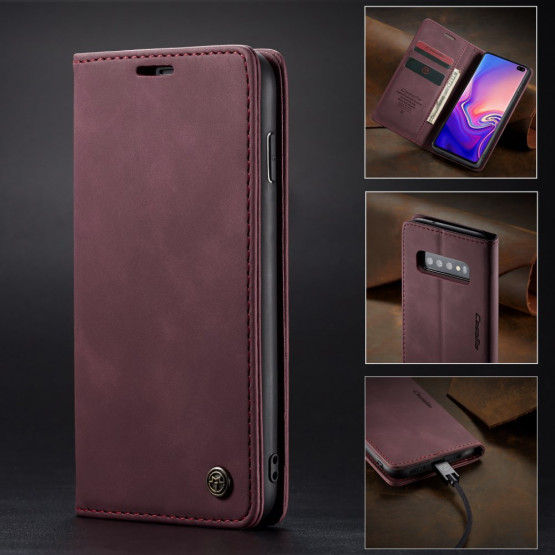 CASEME RETRO AUTO ABSORBED BORDO RDEČ - SAMSUNG GALAXY S10 PLUS