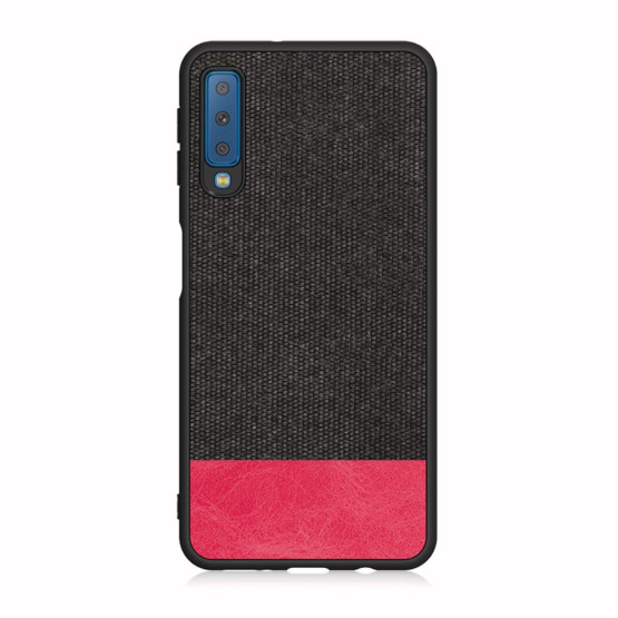 SLIM BLACK AND PINK KNITTED FASHION - SAMSUNG GALAXY A7 (2018)