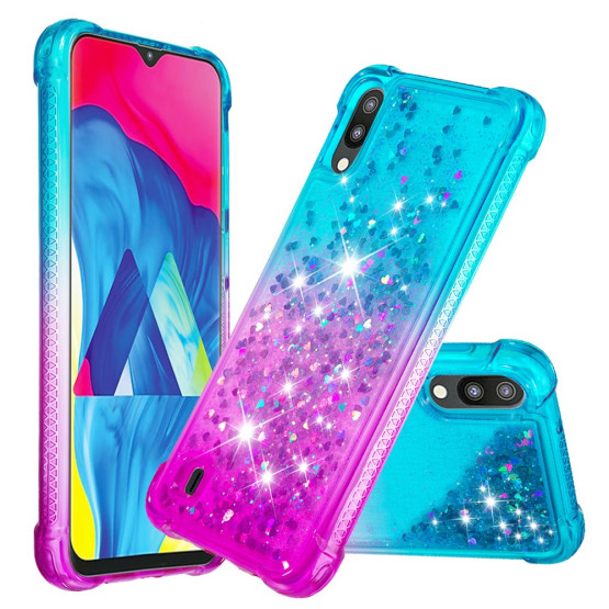 ANTI-DROP LIQUID BLEŠČICE MINT-VIJOLIČEN OVITEK ZA SAMSUNG GALAXY A10