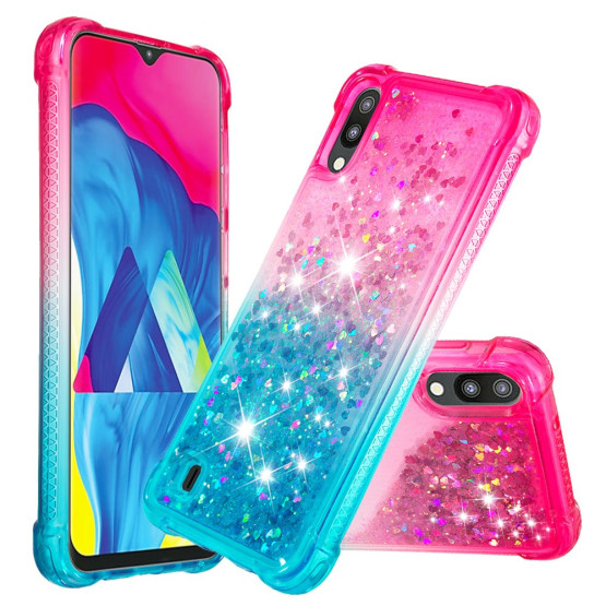ANTI-DROP LIQUID BLEŠČICE ROZA-MINT OVITEK ZA SAMSUNG GALAXY A10