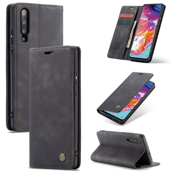 CASEME RETRO AUTO ABSORBED ČRN ETUI ZA SAMSUNG GALAXY A70