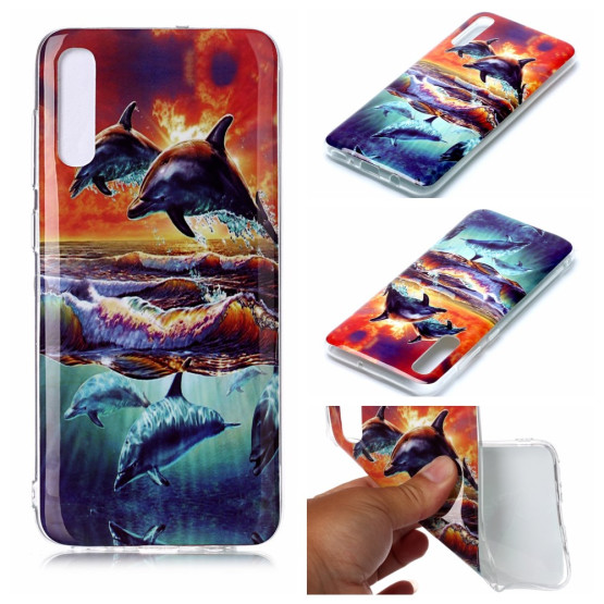 DELFINI V SONČNEM ZAHODU OVITEK ZA SAMSUNG GALAXY A70