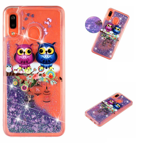 LIQUID BLEŠČICE SREČNI SOVICI OVITEK ZA SAMSUNG GALAXY A20E