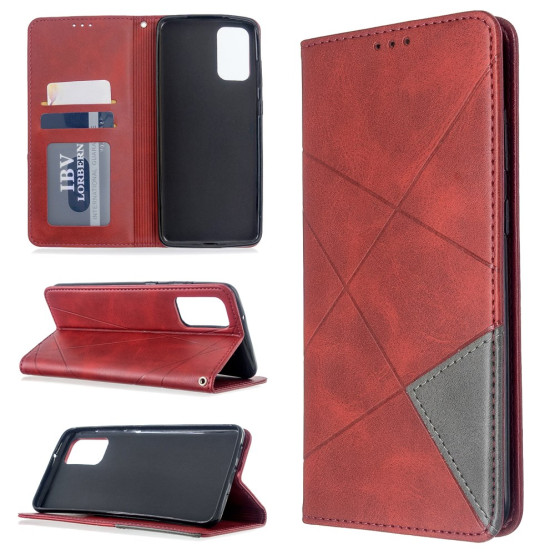 AUTO-ABSORBED GEOMETRIC RDEČ ETUI ZA SAMSUNG GALAXY S20 PLUS 
