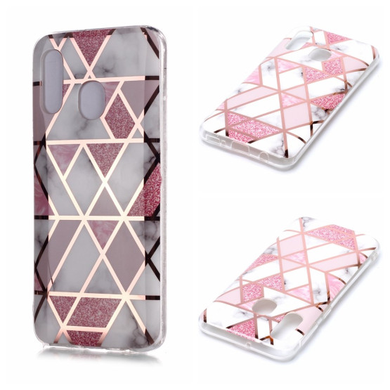 GEOMETRIC MARMOR ROZA OVITEK ZA SAMSUNG GALAXY A40