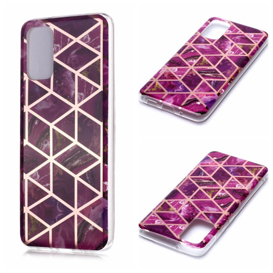 GEOMETRIC MARMOR VIJOLIČEN OVITEK ZA SAMSUNG GALAXY S20 PLUS 