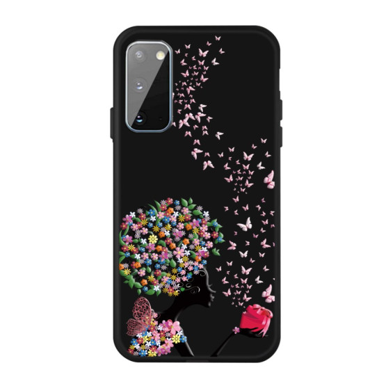 SLIM BLACK FLOWER LADY OVITEK ZA SAMSUNG GALAXY A41 