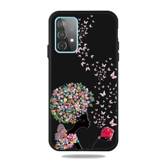 SLIM BLACK FLOWER LADY OVITEK ZA SAMSUNG GALAXY A52 / GALAXY A52 5G / GALAXY A52S 5G