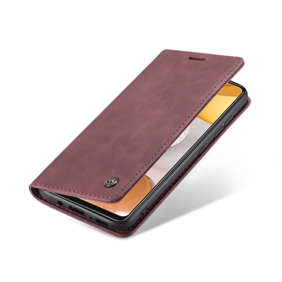 CASEME RETRO AUTO ABSORBED BORDO RDEČ ETUI ZA SAMSUNG GALAXY S21 ULTRA