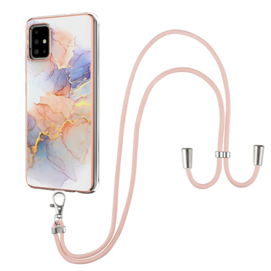 IMD SILVER MLEČNA CESTA BEL OVITEK Z VRVICO ZA SAMSUNG GALAXY A51