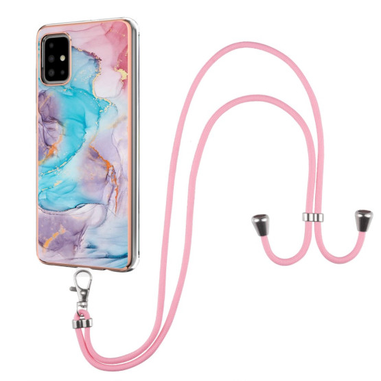 IMD SILVER MLEČNA CESTA MODER OVITEK Z VRVICO ZA SAMSUNG GALAXY A51