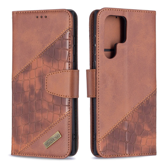 BINFEN CROCODILE RJAV ETUI ZA SAMSUNG GALAXY S22 ULTRA
