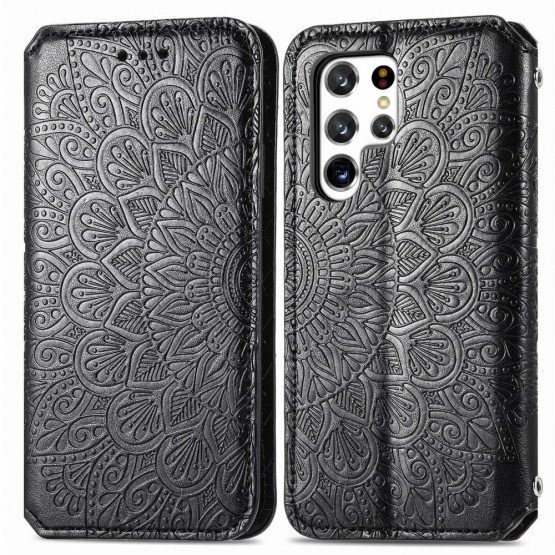 SLIM MANDALA ČRN ETUI ZA SAMSUNG GALAXY S22 ULTRA