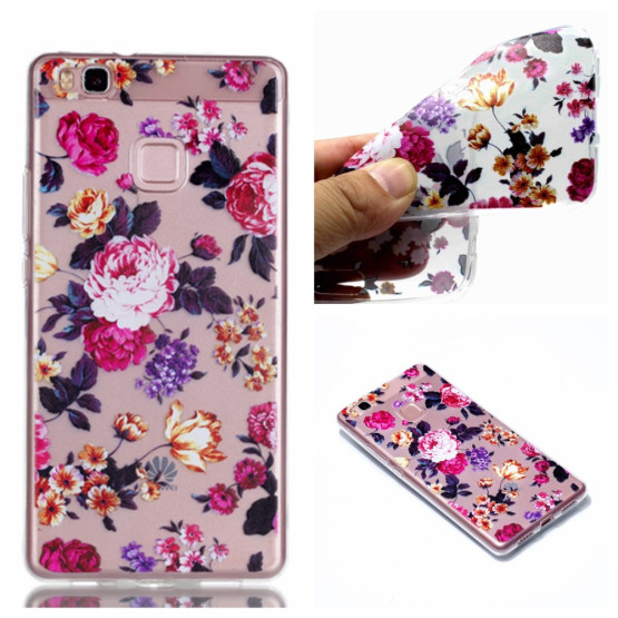 SLIM PROSOJNE PISANE VRTNICE - HUAWEI P9 LITE