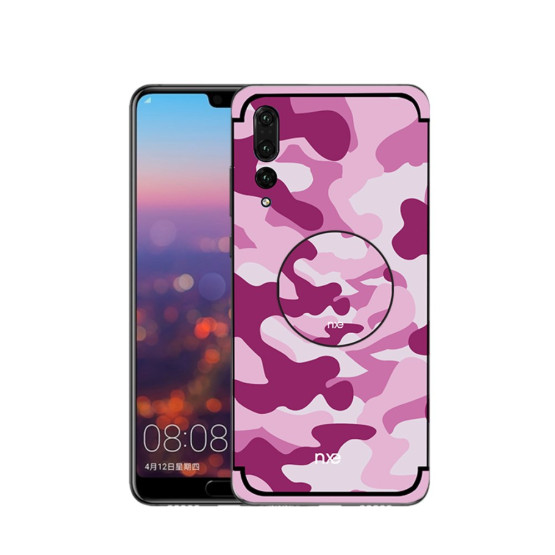 NXE VOJAŠKI VZOREC ROZA + POP STOJALO - HUAWEI P20 PRO