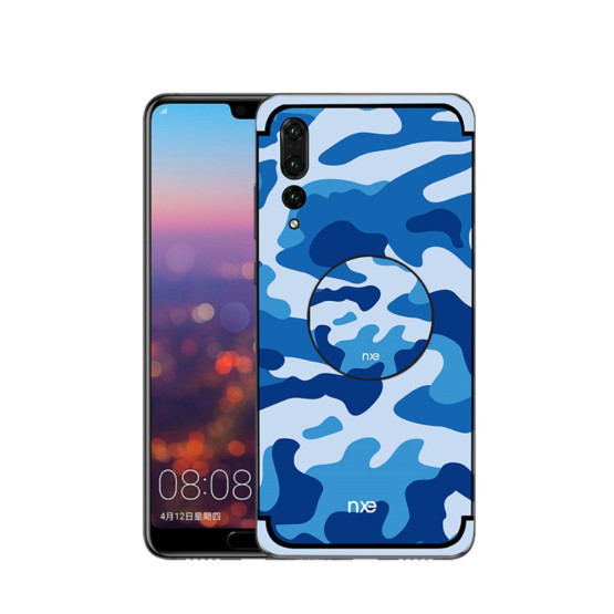 NXE VOJAŠKI VZOREC MODER + POP STOJALO - HUAWEI P20 PRO