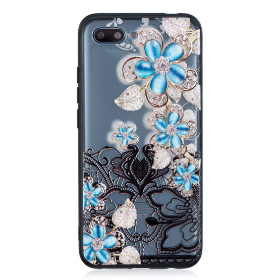 MODRI CVETOVI NA ČIPKI - HUAWEI HONOR 10