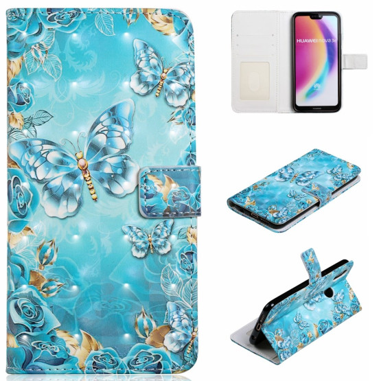 MODRO ZLATI METULJČKI - HUAWEI P20 LITE