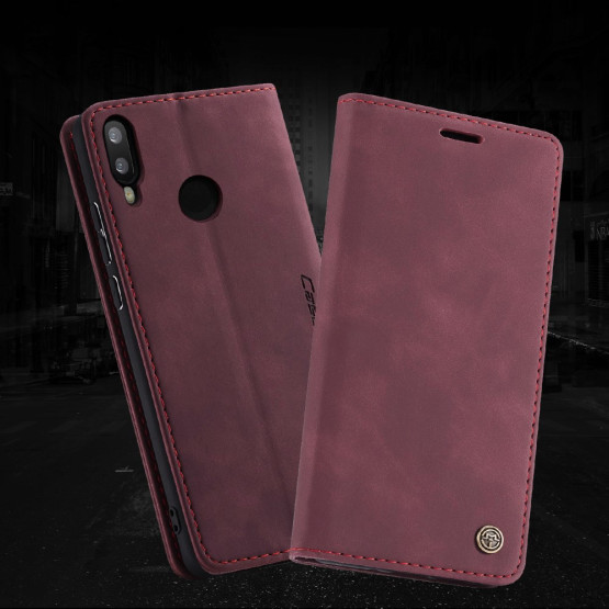 CASEME RETRO AUTO ABSORBED BORDO RDEČ ETUI ZA HUAWEI P SMART (2019) / HONOR 10 LITE