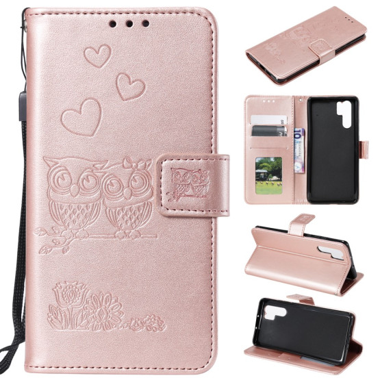 ZALJUBLJENI SOVICI NA VEJI ROSE GOLD ETUI ZA HUAWEI P30 PRO