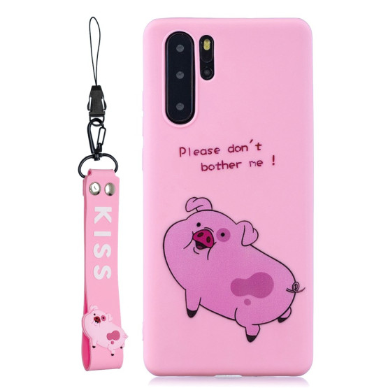 KISS PRAŠIČEK ROZA OVITEK ZA HUAWEI P30 PRO