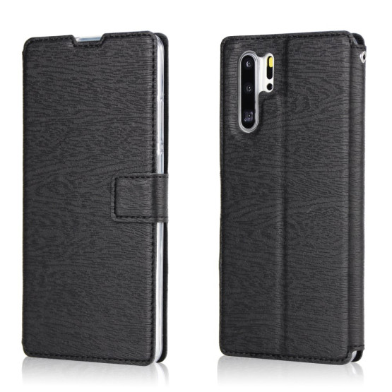 SLIM LESENI ODTIS ČRN ETUI ZA HUAWEI P30 PRO