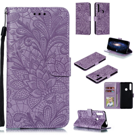 ODTIS ČIPKE VIJOLIČEN ETUI ZA HUAWEI P SMART Z / HUAWEI HONOR 9X