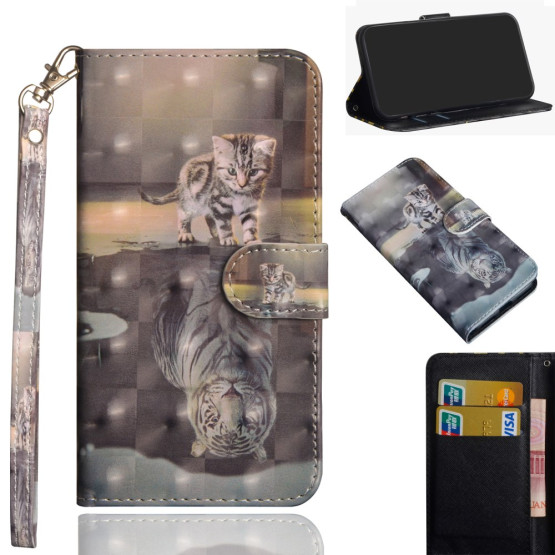 REALISTIC CAT TIGER ETUI ZA HUAWEI P40 LITE E 